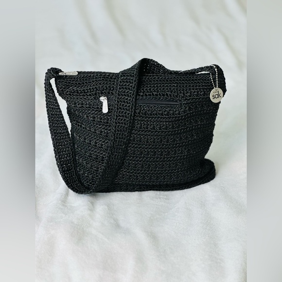 The Sak Black Crochet Shoulder Bag - Picture 9 of 12